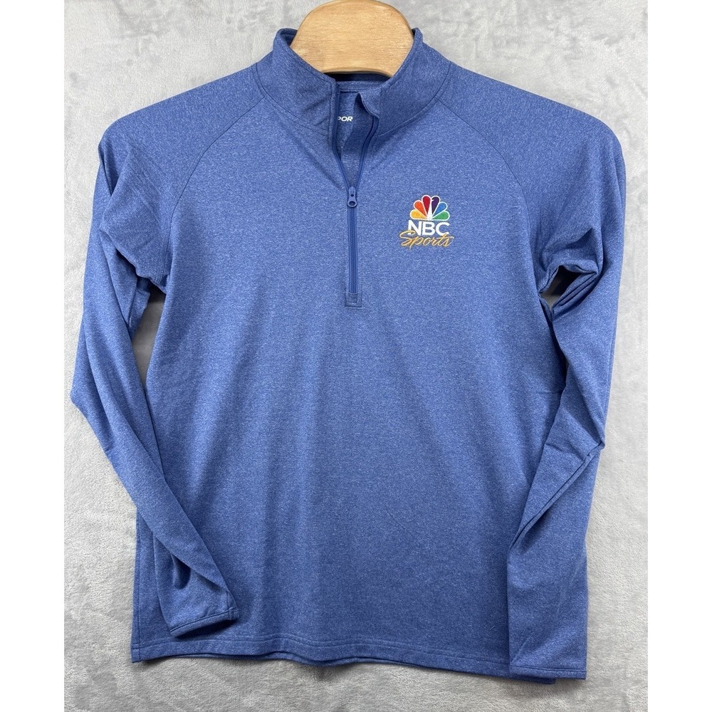 Sport-Tek NBC Sports 1/4 Zip‎ Long Sleeve Shirt Blue Men's Size S
